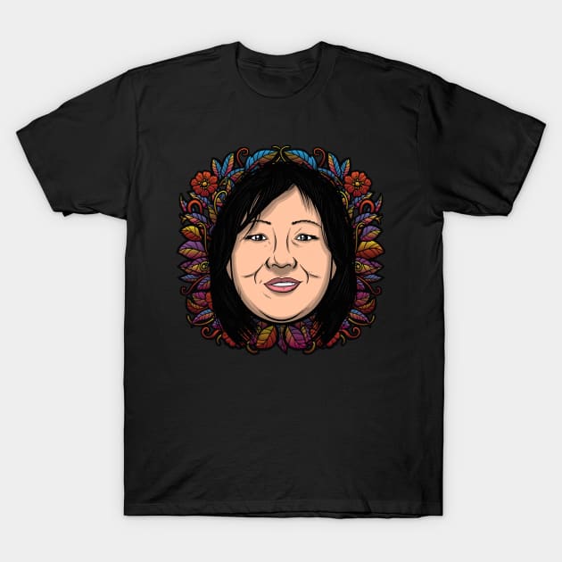 Margaret Cho (Flowered) T-Shirt by Baddest Shirt Co.